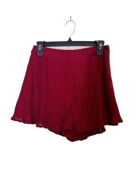 J.O.A. Women’s Crimson Pleated Coquette Tap Shorts Sz M